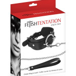 Ошейник с большим кольцом и с поводком Fetish Tentation Ring and Leash