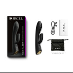 Вибратор с клиторальной стимуляцией и подогревом Dorcel FLEXI RABBIT BLACK