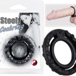 Двойное эрекционное кольцо Steely Cockring black