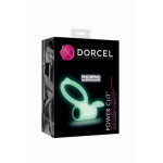 Эрекционное кольцо Dorcel Power Clit White PHOSPHO с вибрацией, светится в темноте