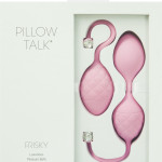 Вагинальные шарики PILLOW TALK - Frisky Pink с кристаллом Сваровски