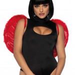 Leg Avenue Marabou feather devil wings Red