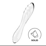 Двусторонний стеклянный дилдо Satisfyer Dazzling Crystal 1 Transparent