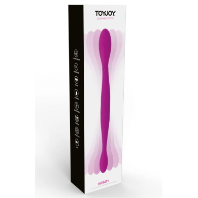 П.Двойной вибратор Toy Joy Double Dildo пурпурного цвета 