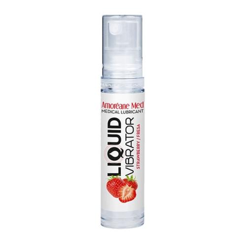 Жидкий вибратор Amoreane Med Liquid Vibrator Strawberry (10 мл)