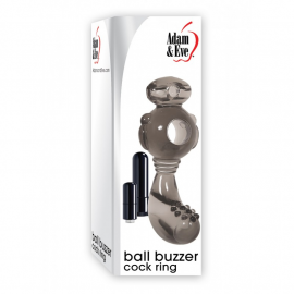 Эрекционное кольцо с вибрацией Ball Buzzer Cock Ring Smoke - 1