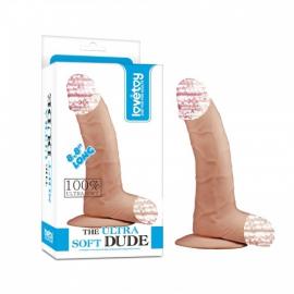 Фаллоимитатор на присоске The Ultra Soft Dude Flesh 8.8   - 1