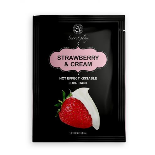 Лубрикант Strawberry & Cream Hot Effect, 10 мл