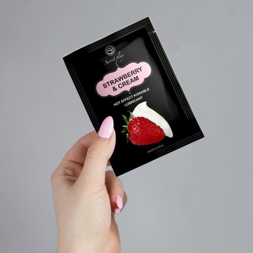 Лубрикант Strawberry & Cream Hot Effect, 10 мл