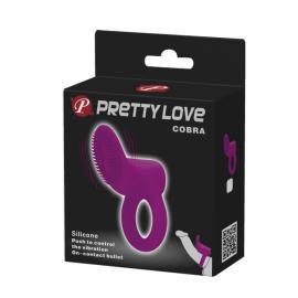 Насадка із вібрацією Pretty Love Cobra Penis Ring Vibrating Purple - 8