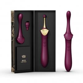 Вагинально-клиторальный вибратор Zalo — Bess Velvet Purple - 7