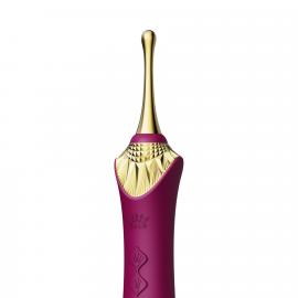Вагинально-клиторальный вибратор Zalo — Bess Velvet Purple - 5