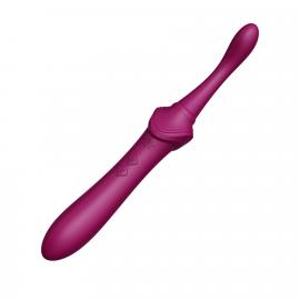 Вагинально-клиторальный вибратор Zalo — Bess Velvet Purple - 4