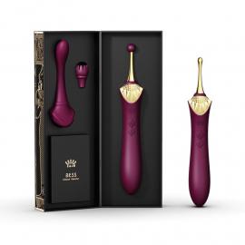 Вагинально-клиторальный вибратор Zalo — Bess Velvet Purple - 3