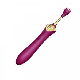 Вагинально-клиторальный вибратор Zalo — Bess Velvet Purple - 2