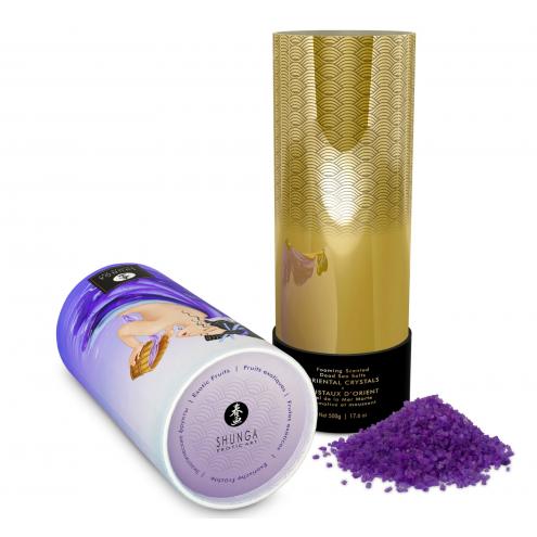 Пенящаяся соль для ванны Shunga Dead Sea salt Oriental Crystals — Exotic Fruits, 500 г