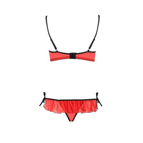 Комплект білизни CHERRY SET OpenBra red S/M - Passion Exclusive