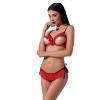 Комплект білизни CHERRY SET OpenBra red S/M - Passion Exclusive