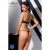 Комплект білизни QUENTRIS BIKINI black XXL/XXXL - Passion Exclusive, стрінги та напіввідкритий ліф