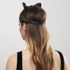 Маска кошечки Bijoux Indiscrets MAZE - Cat Ears Headpiece Black, экокожа