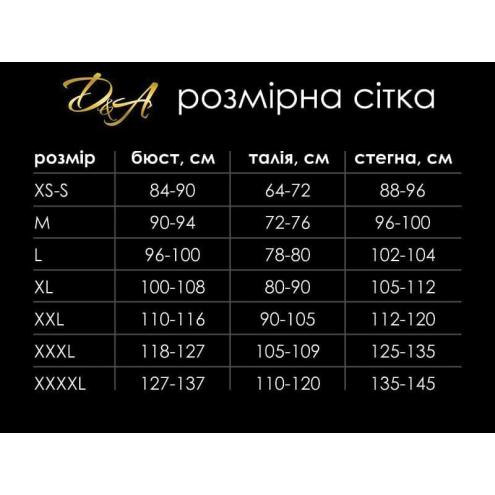 Сексуальна боді-сітка з відкритою попкою AGATHA D&A розмір XL