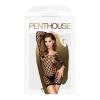 Мини-платье из геометрической сетки и длинными рукавами Penthouse - Passion Goddess Black XL