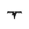 Мереживні трусики з атласним бантиком Naja Thong black XXL/XXXL - Passion