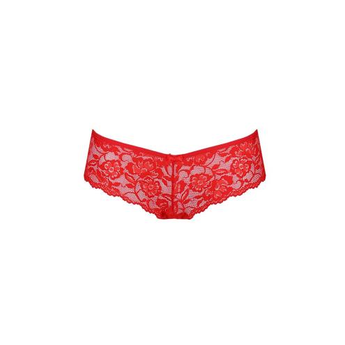 Трусики-бразиліана з квіткового мережива Raja Thong red XXL/XXXL - Passion