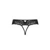 Кружевные стринги с доступом Senia Thong black L/XL - Passion