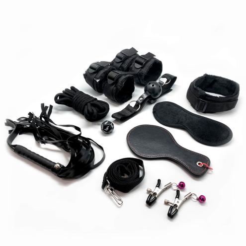 Набір для BDSM Alive FURY Black BDSM Kit, 10 предметів