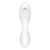 Вакуумный смарт-стимулятор с вибрацией Satisfyer Curvy Trinity 5 (White), управление со смартфона