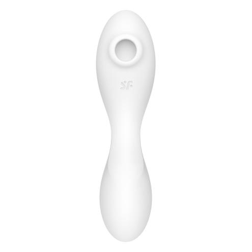 Вакуумный смарт-стимулятор с вибрацией Satisfyer Curvy Trinity 5 (White), управление со смартфона