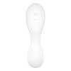 Вакуумный смарт-стимулятор с вибрацией Satisfyer Curvy Trinity 5 (White), управление со смартфона