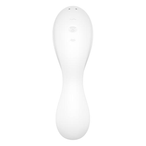 Вакуумный смарт-стимулятор с вибрацией Satisfyer Curvy Trinity 5 (White), управление со смартфона