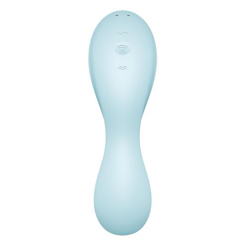 Вакуумный смарт-стимулятор с вибрацией Satisfyer Curvy Trinity 5 (Blue), управление со смартфона