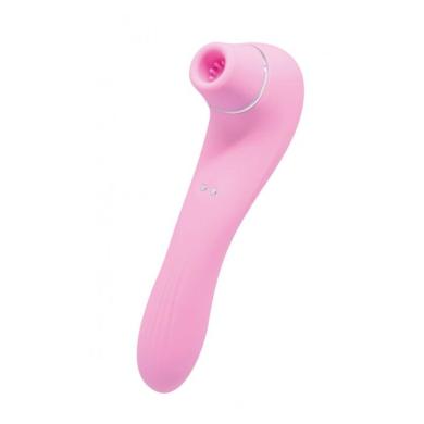 Вакуумний стимулятор з вібрацією Wooomy Smoooch Pink Clitoral Suction & Vibration