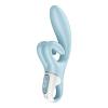 Вибратор-кролик Satisfyer Touch Me Blue, двойной отросток, 3 мощных мотора