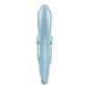 Вибратор-кролик Satisfyer Touch Me Blue, двойной отросток, 3 мощных мотора