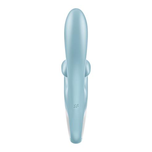 Вибратор-кролик Satisfyer Touch Me Blue, двойной отросток, 3 мощных мотора