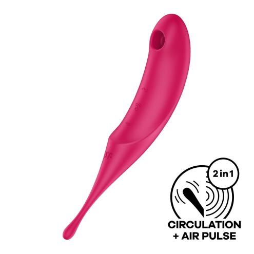 Вибратор для клитора с вакуумной стимуляцией Satisfyer Twirling Pro Red