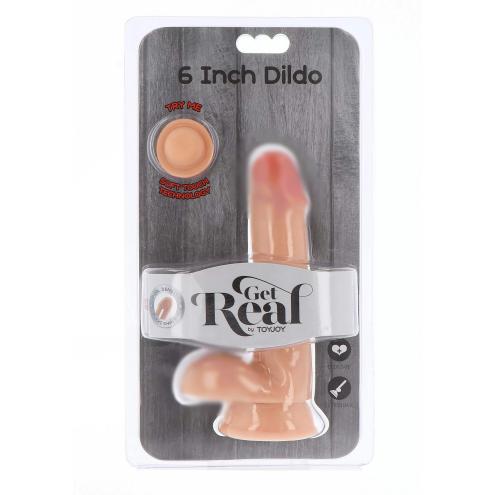 ToyJoy Get Real Dual Density Dildo 6 in. Balls - реалистичный фаллоимитатор