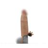 Удлиняющая насадка на пенис Pleasure Extender Sleeve Vibro Flesh