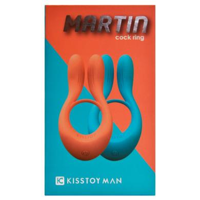 Вибратор для пар KisToy Martin Orange с креплением на член