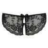 Женские стринги - Cotelli Collection 2310813 Crotchless Lace Slip, black - L