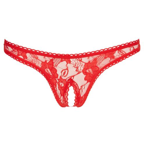 Женские стринги Cottelli Collection Lace G-string red M