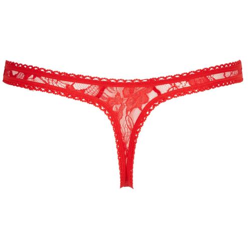 Женские стринги Cottelli Collection Lace G-string red M