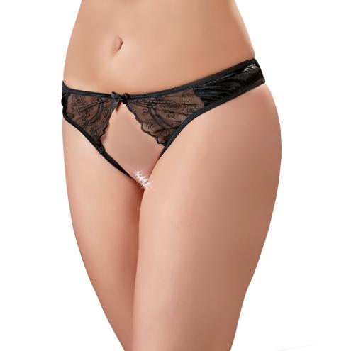 Женские стринги - Cotelli Collection 2320126 Basic String - black S