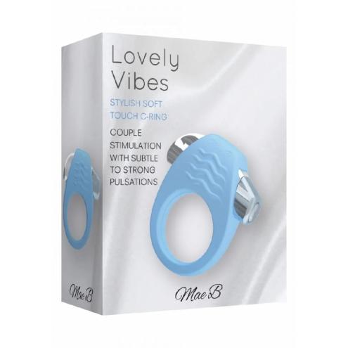 Эрекционное кольцо - Mae B Lovely Vibes Stylish Soft Touch C-Ring Blue