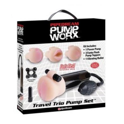 Вакуумний помпа для збільшення члена Pump Worx Travel Trio Pump Set