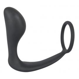 Анальна пробка з ерекційним кільцем Black Velvets Ring Plug - 4